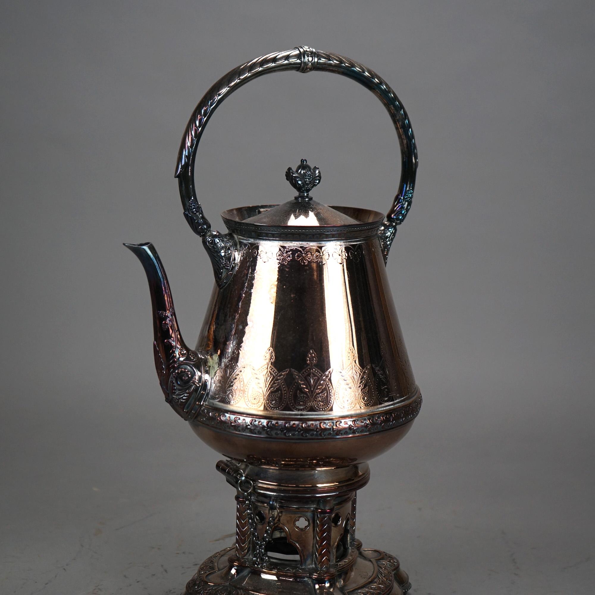 Plaqué argent Théière Elkington ancienne en métal argenté, vers 1890 en vente