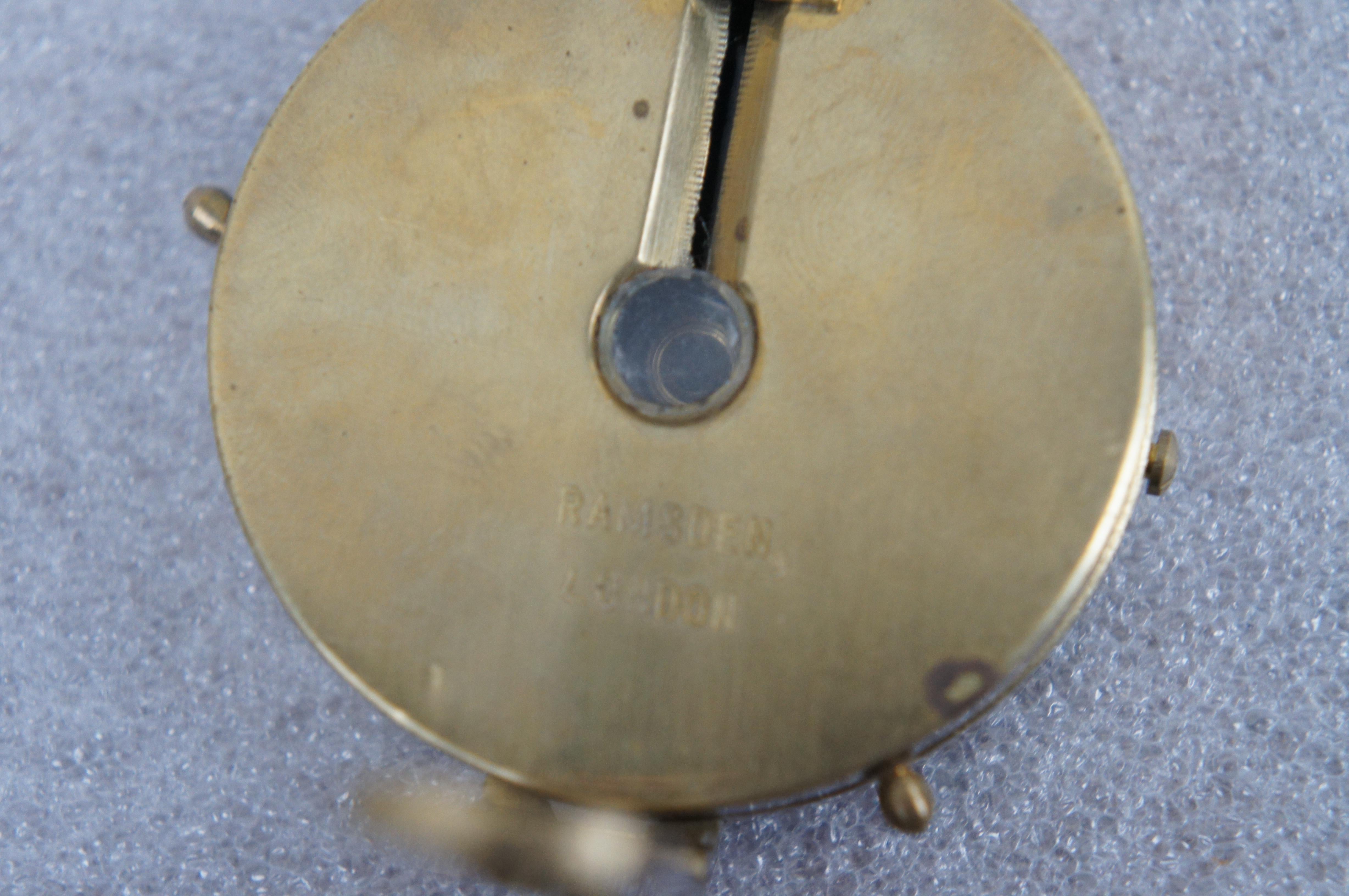 Antique Elliott Bros London Brass Surveyors Nautical Navigation Compass  3