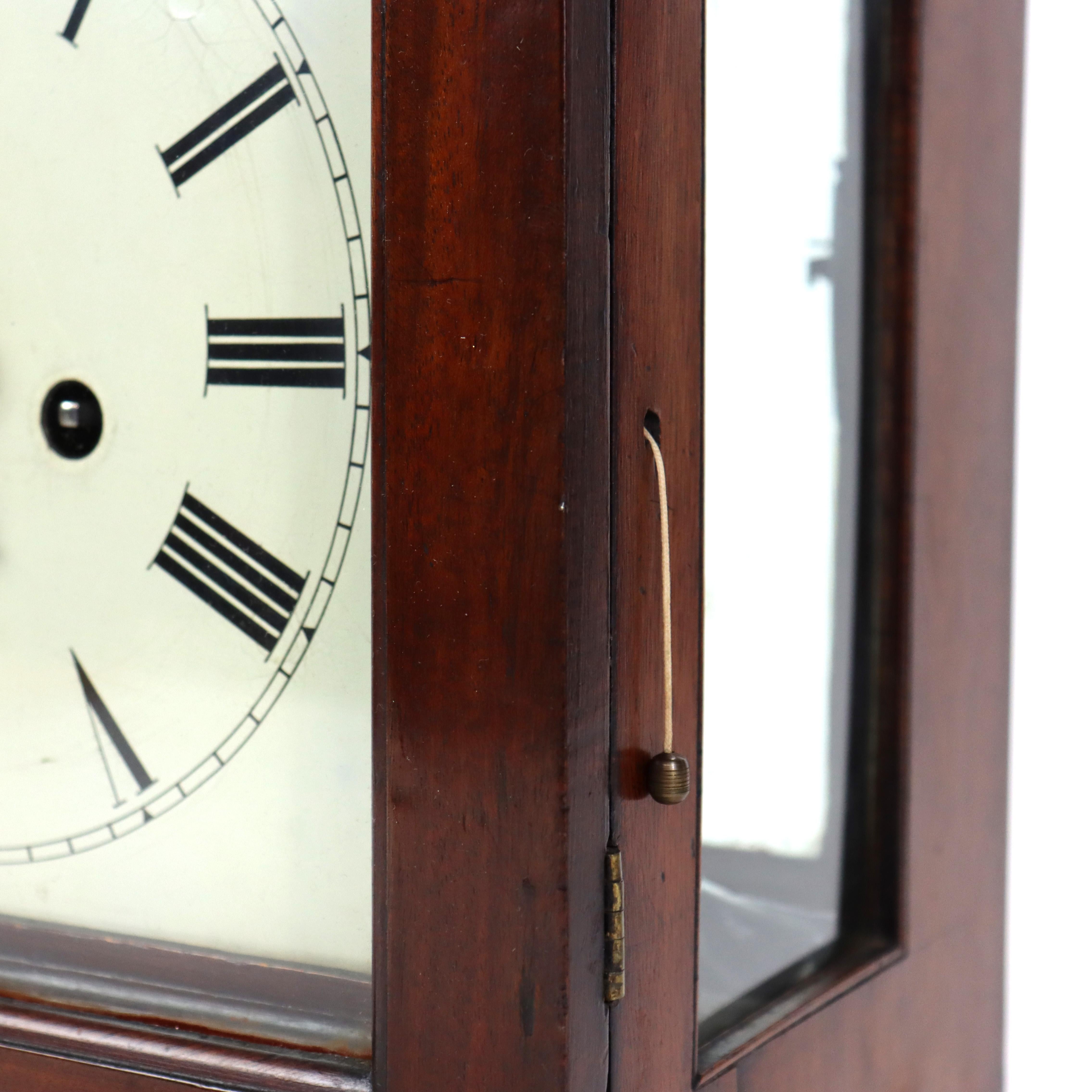 Antique Elliott English George III Mahogany Bracket Clock signed C1800 AS IS For Sale 6