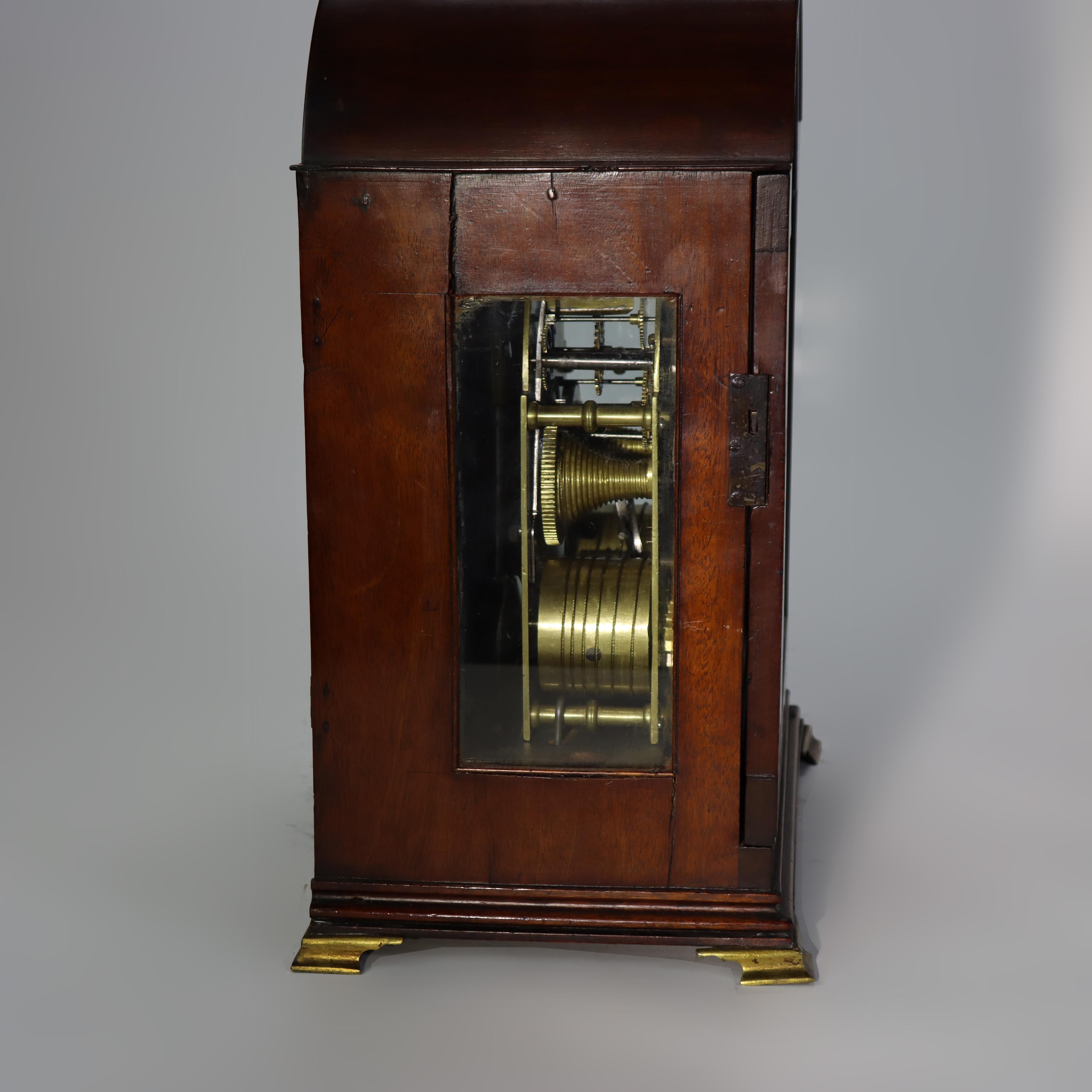Antique Elliott English George III Mahogany Bracket Clock signed C1800 AS IS For Sale 10