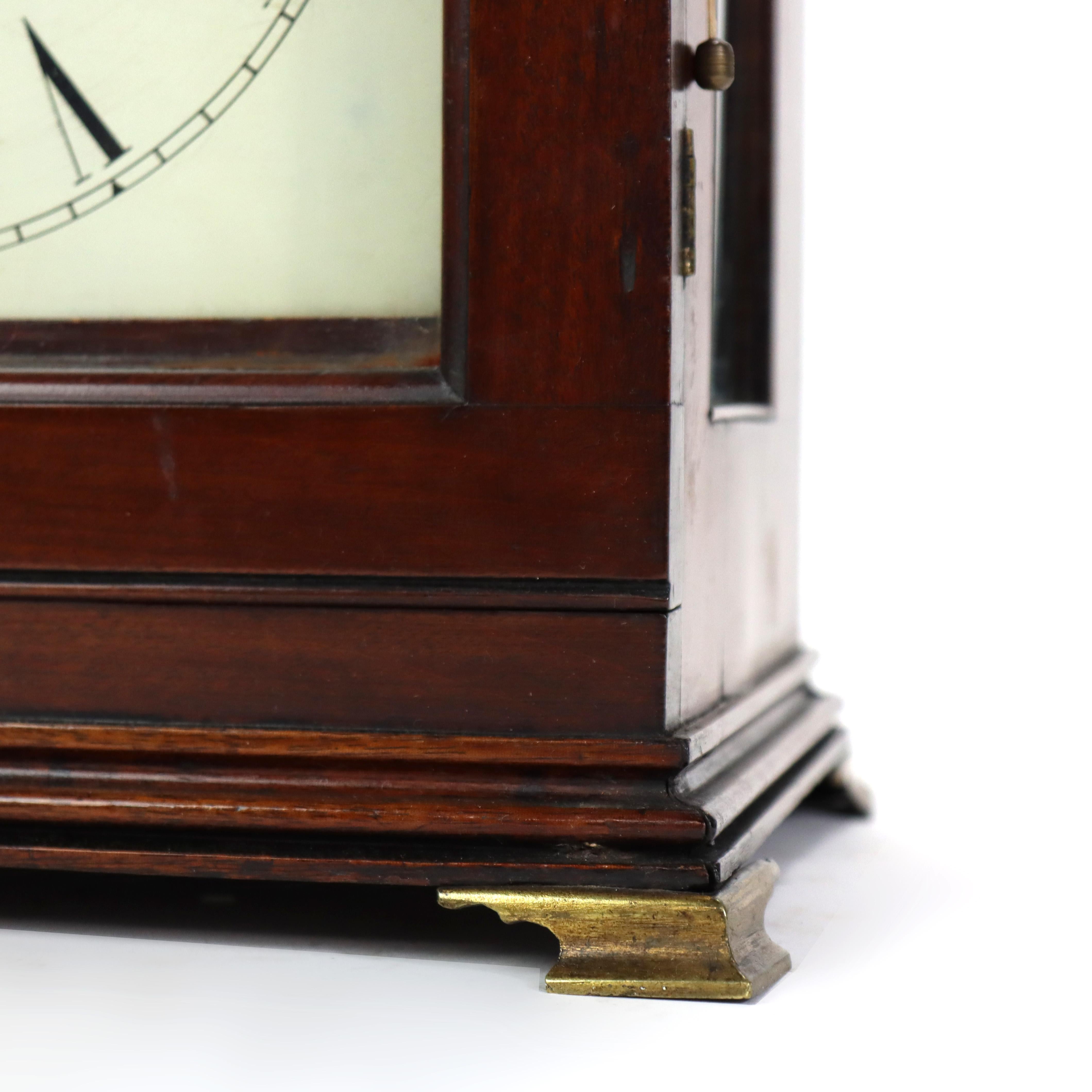 19th Century Antique Elliott English George III Mahogany Bracket Clock signed C1800 AS IS For Sale