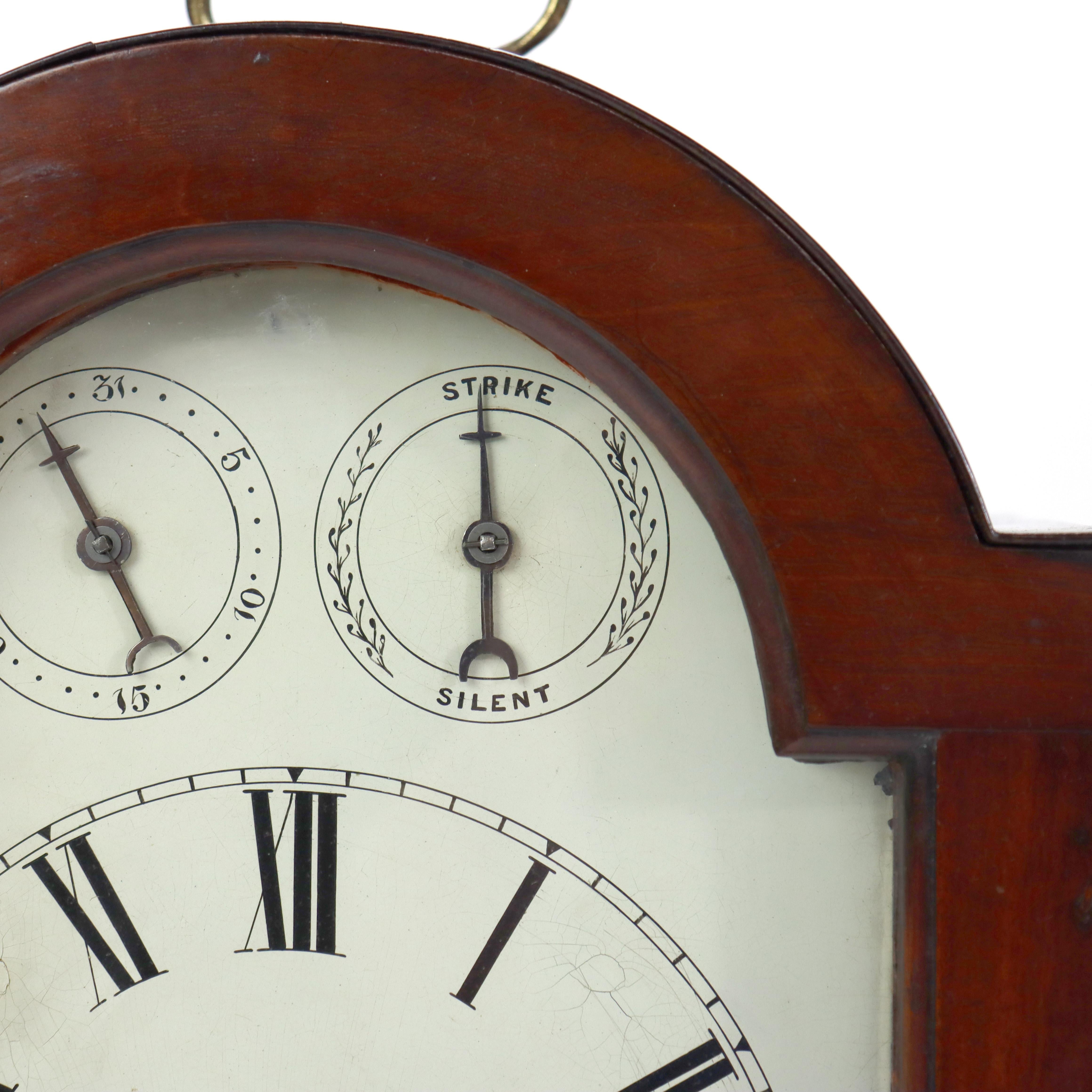 Antique Elliott English George III Mahogany Bracket Clock signed C1800 AS IS For Sale 2
