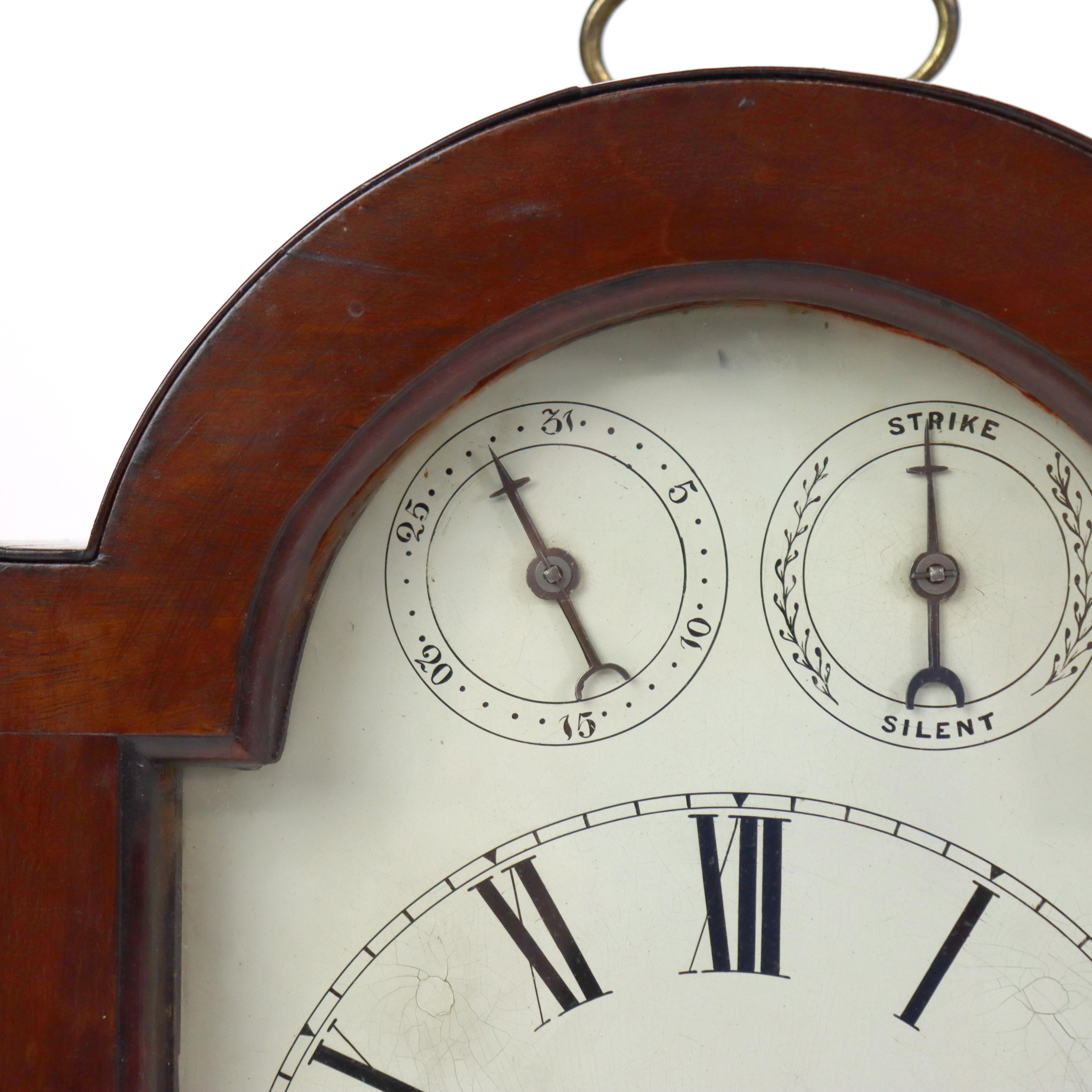 Antique Elliott English George III Mahogany Bracket Clock signed C1800 AS IS For Sale 3
