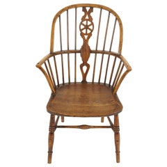 Antique Elm and Yew Windsor Armchair, Scotland 1830, B2281