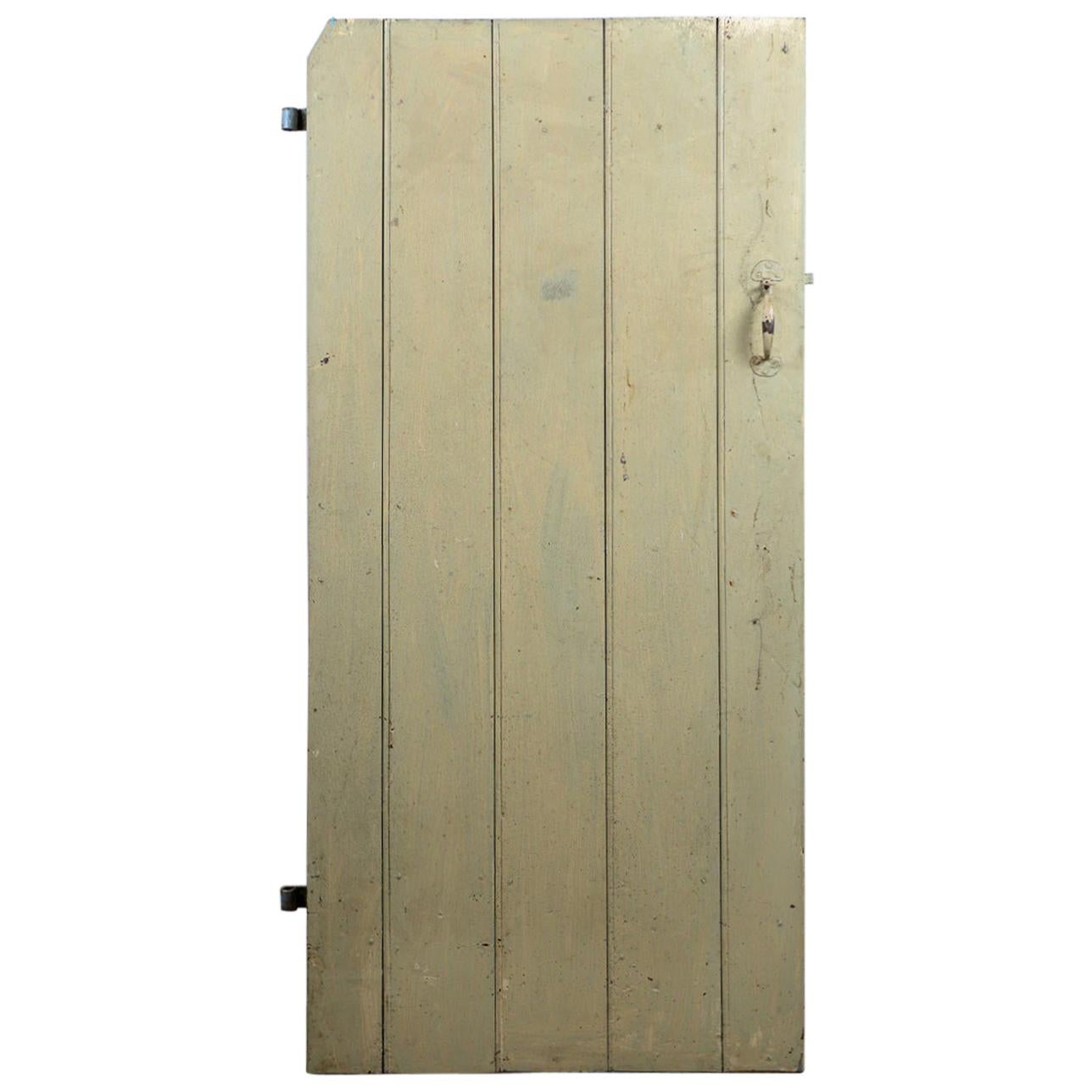 Antique Elm Beaded Plank Door, 20th Century For Sale