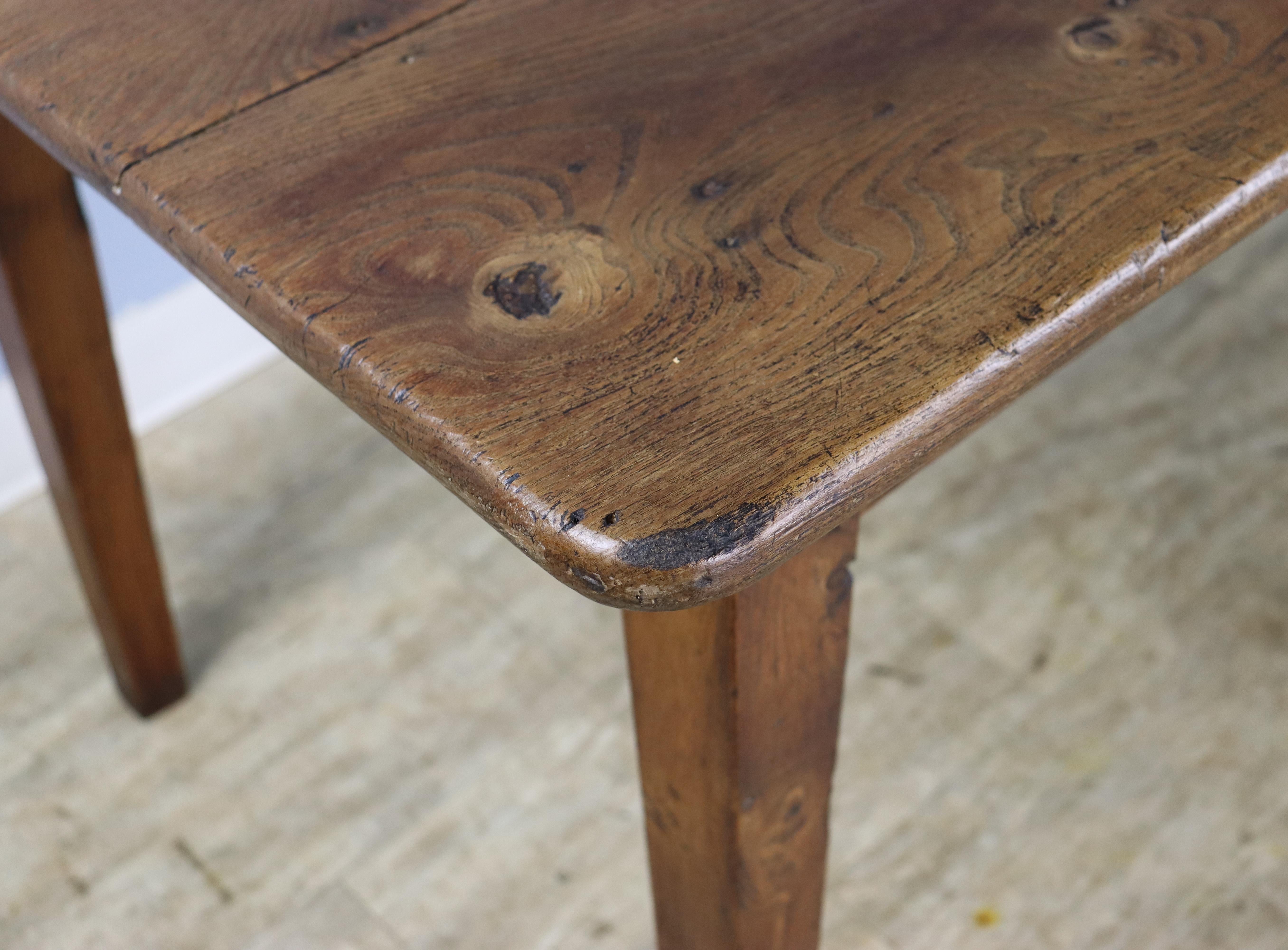 Antique Elm Farm or Dining Table For Sale 6