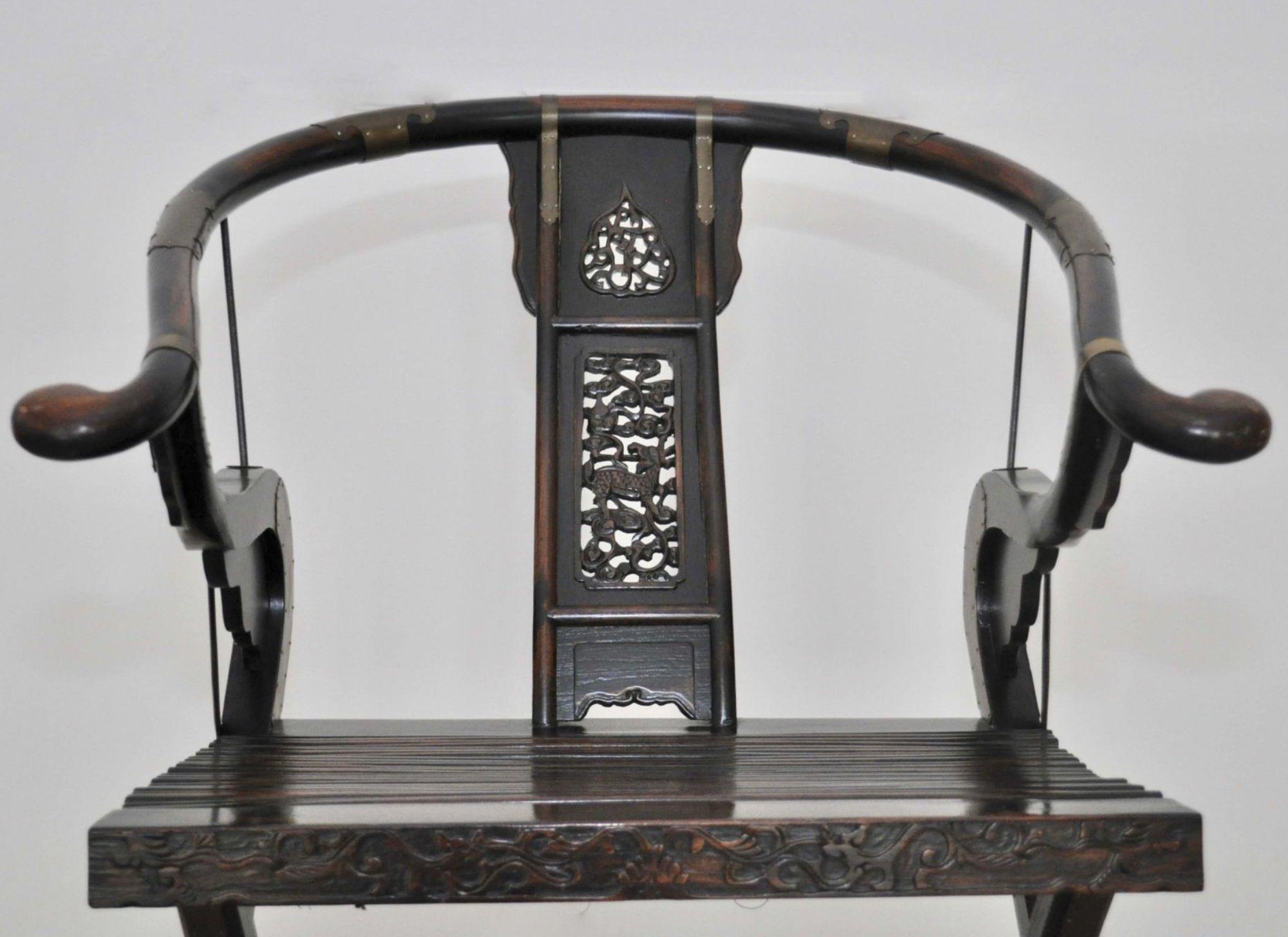 Fauteuil pliant ancien en orme - Début du 20e siècle en vente 7