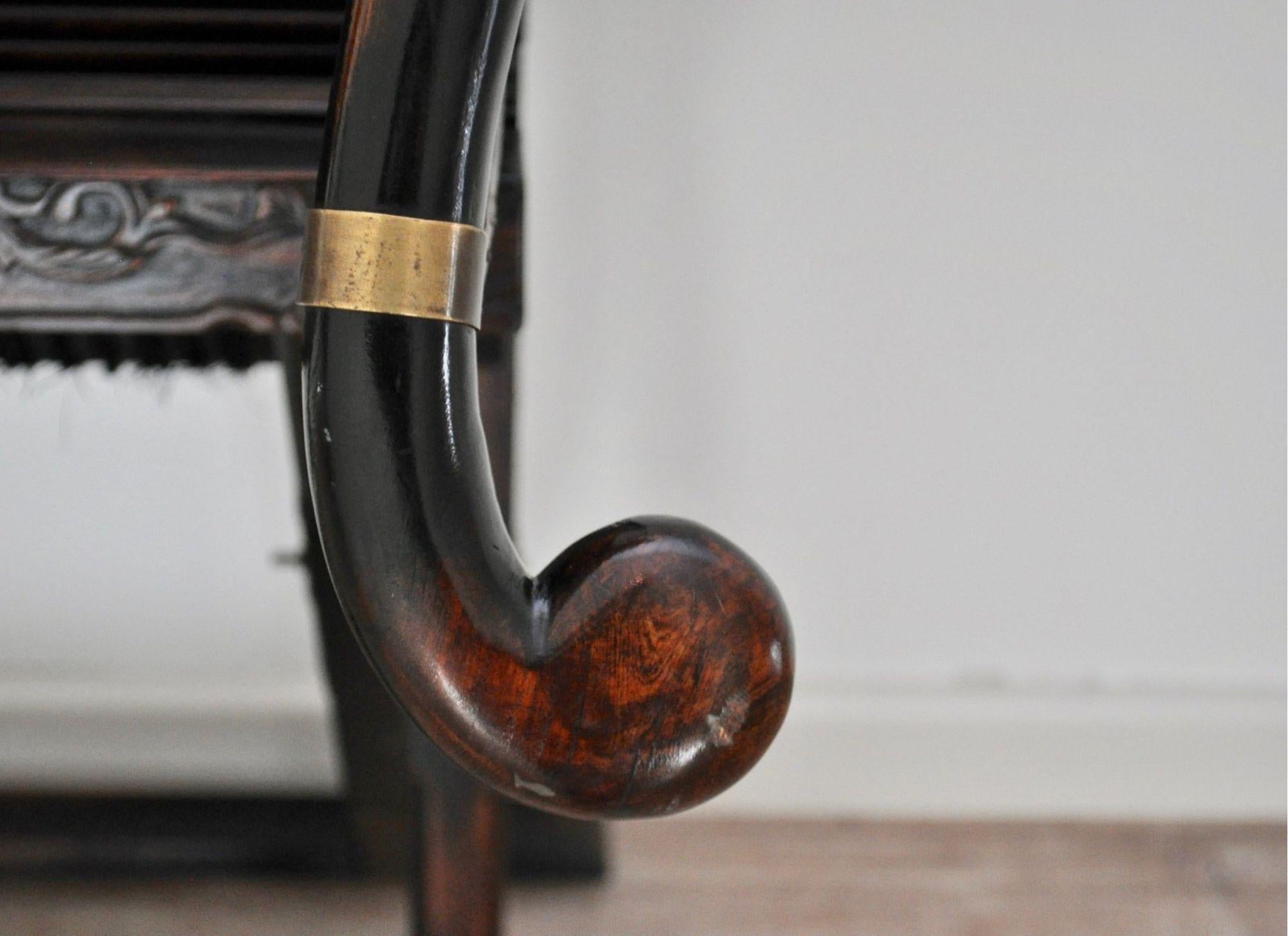 Métal Fauteuil pliant ancien en orme - Début du 20e siècle en vente