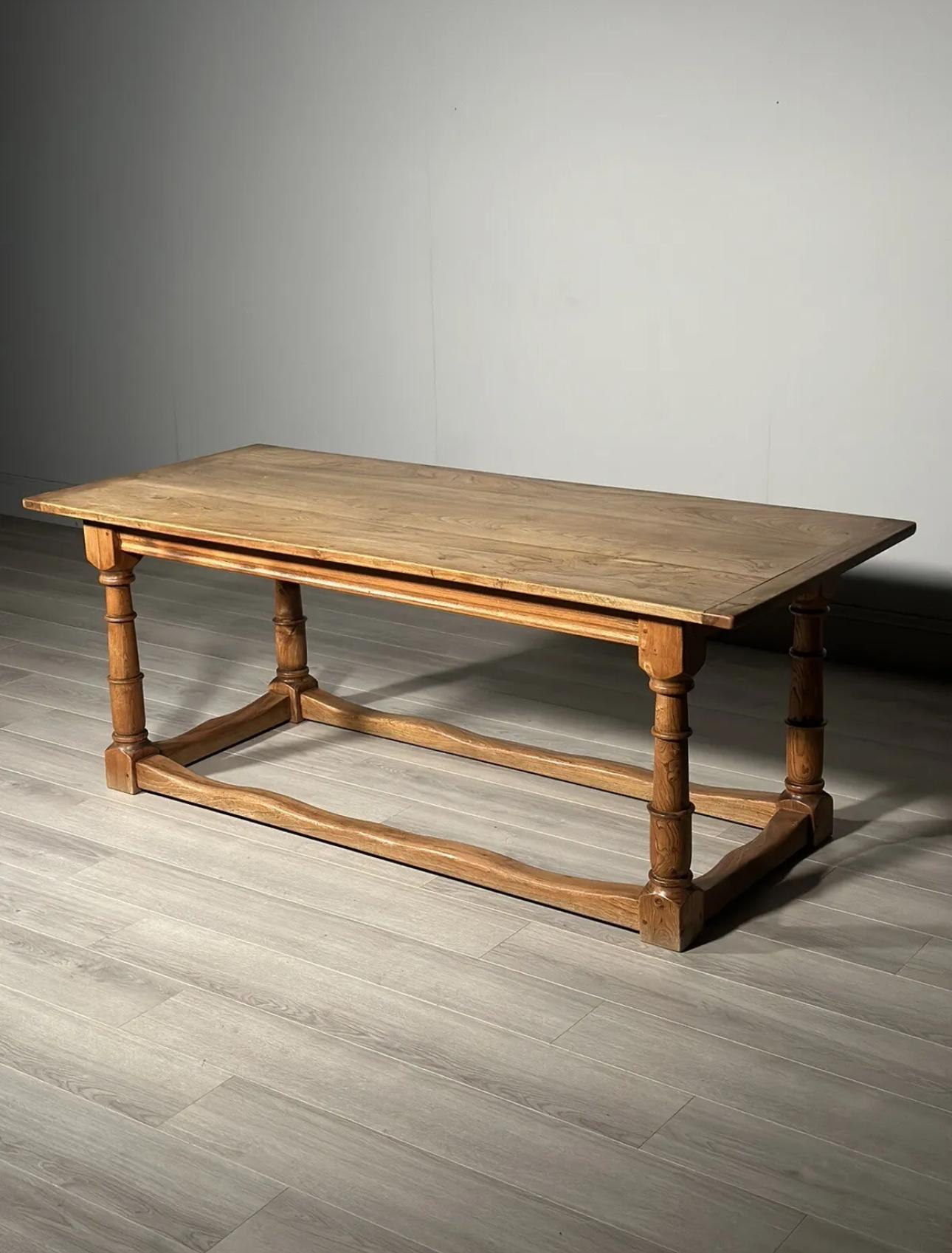 Antique Elm Refectory Table For Sale 1