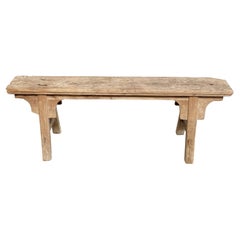 Antique Elm Wood Bench