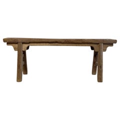 Vintage Elm Wood Bench