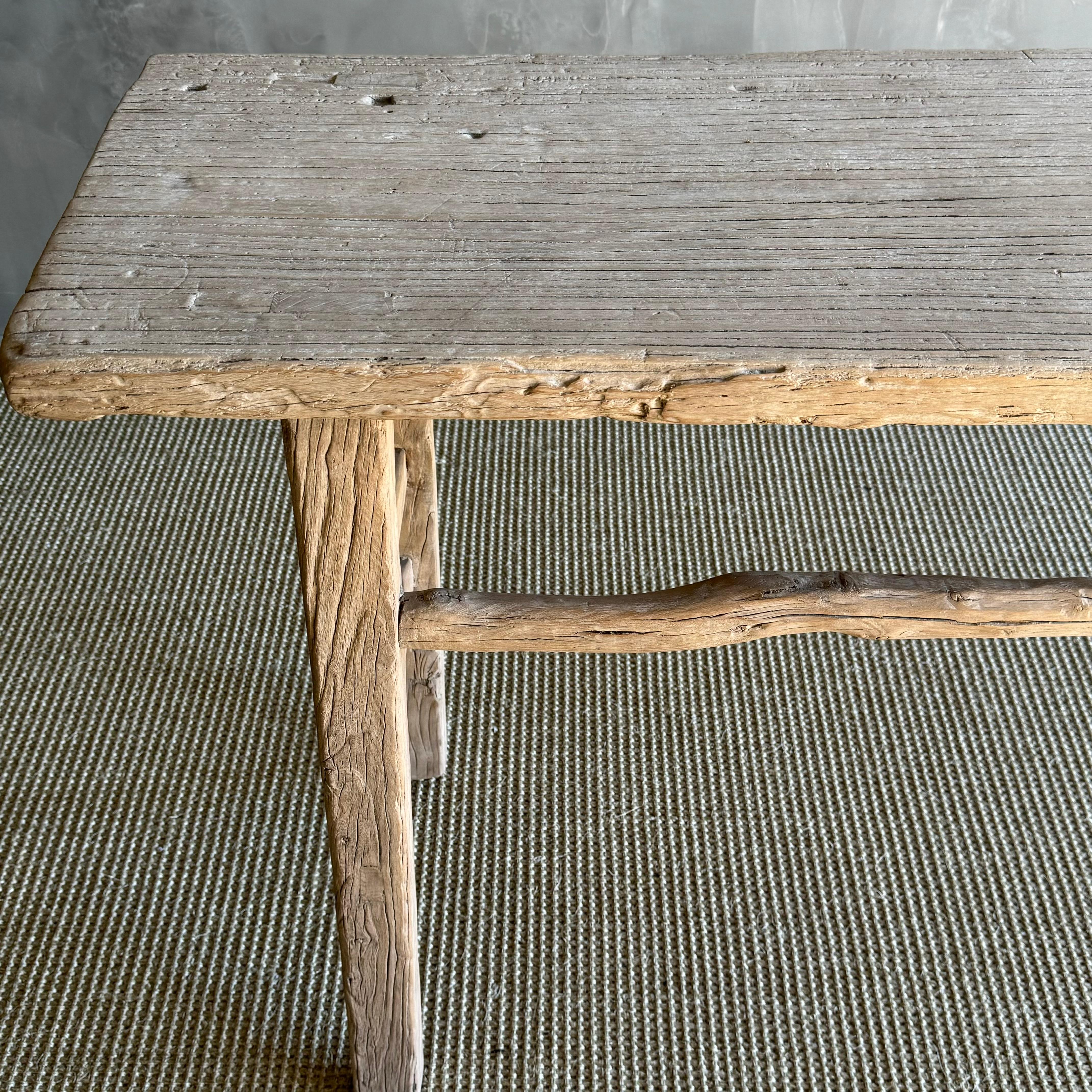 Antique Elm Wood Console Table 73