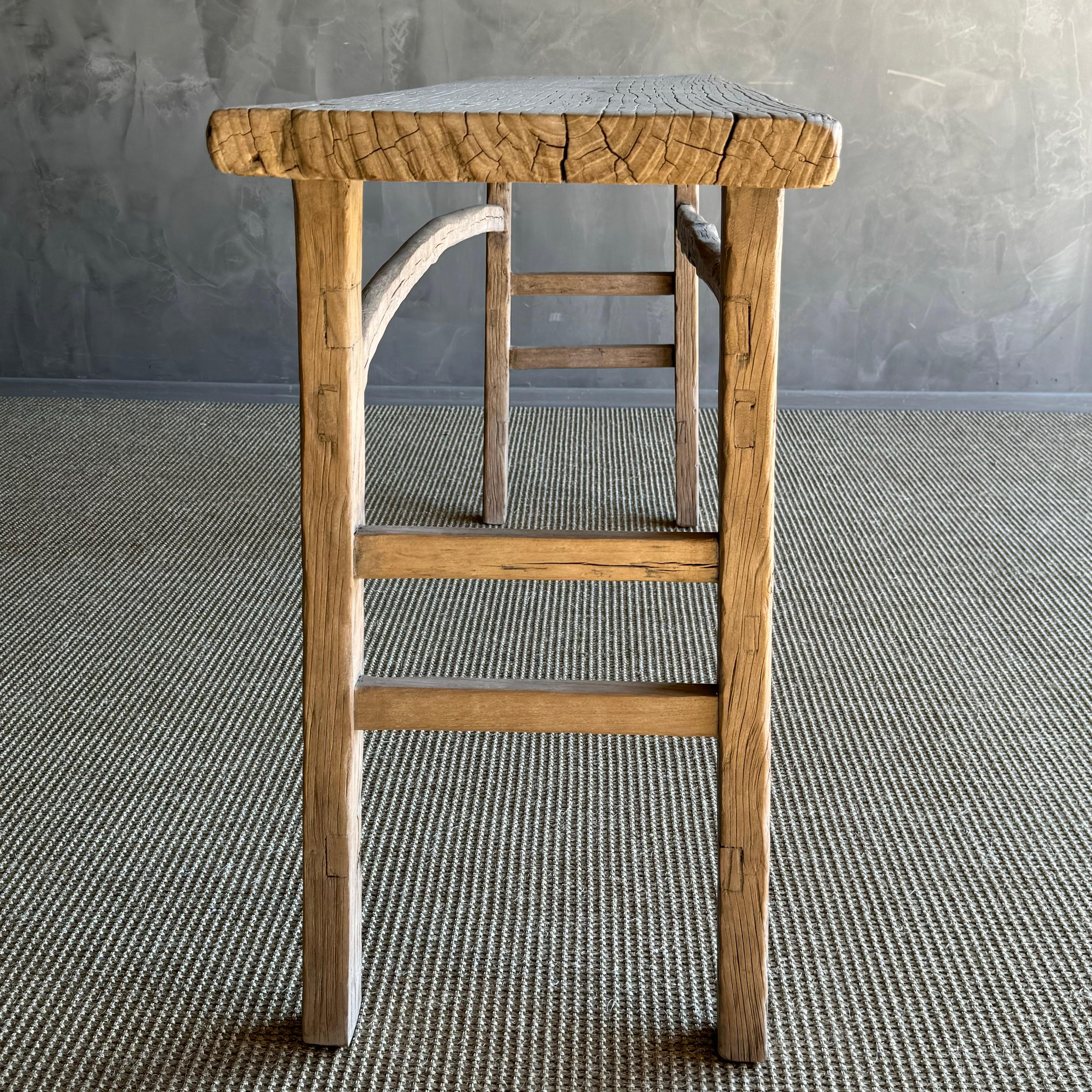 Antique Elm Wood Console Table 73