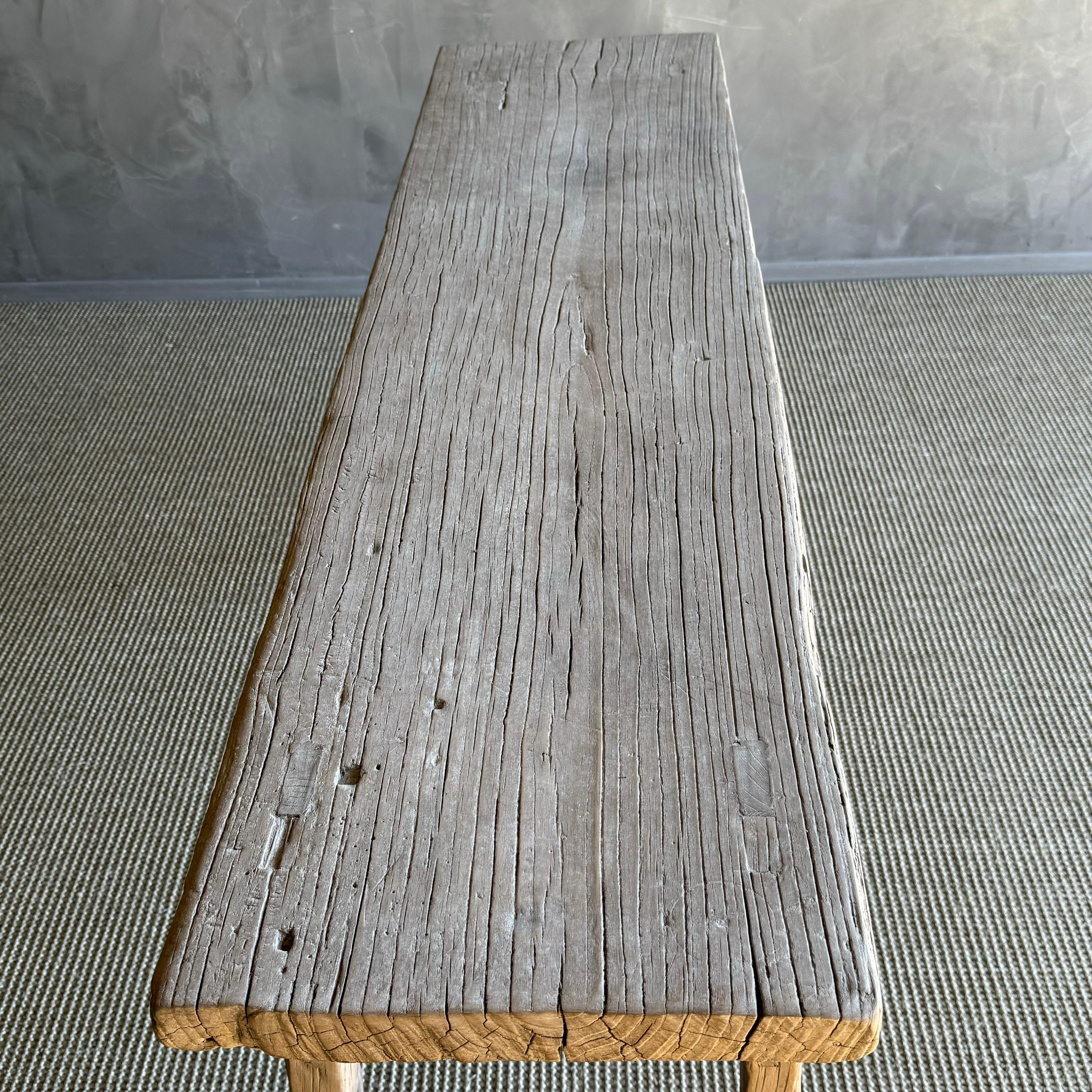 Antique Elm Wood Console Table 73