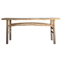 Antike Ulme Wood Console Tisch 73" mit rustikalen Branch strecthers