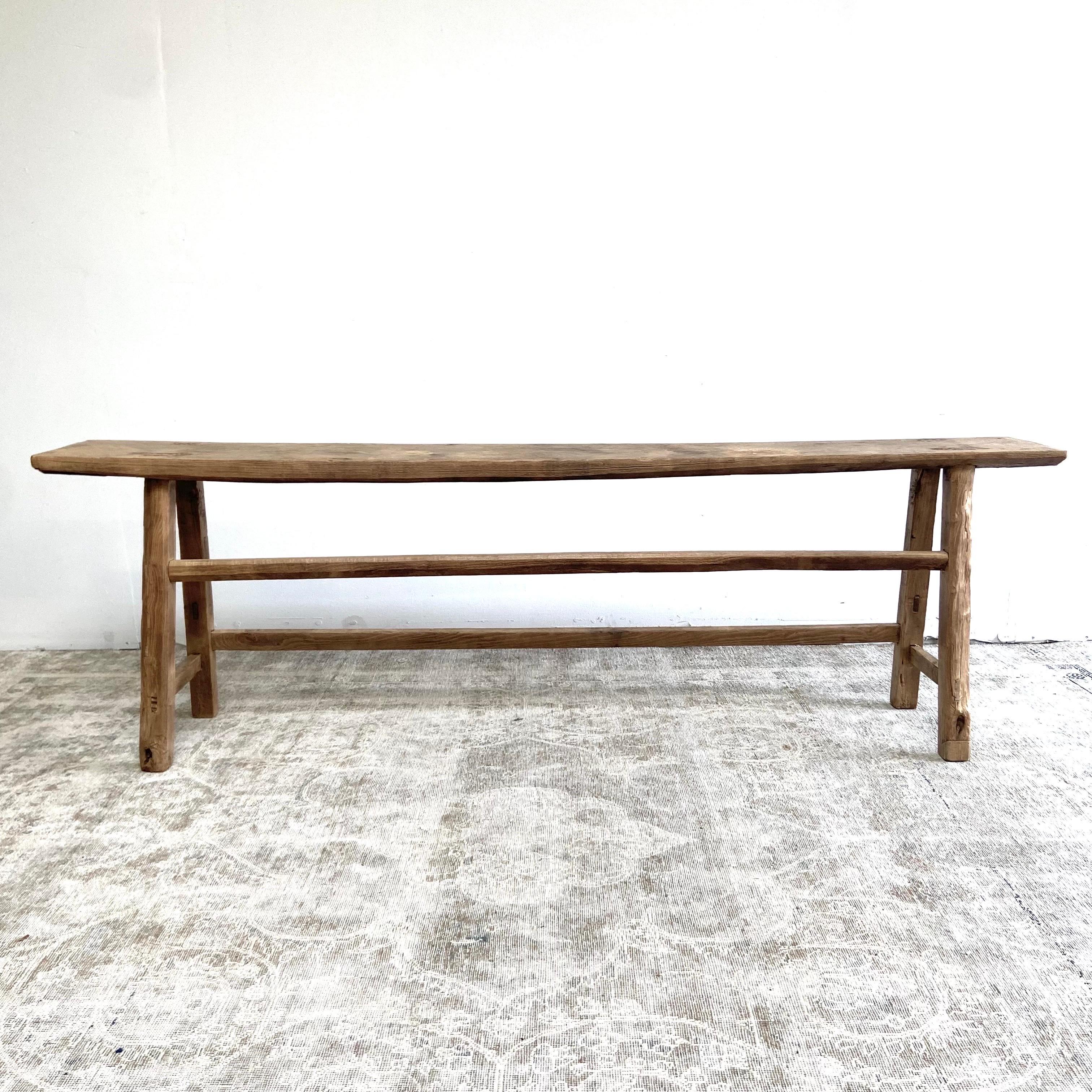 Vintage Antique Elm Wood Console Table Made from Vintage reclaimed elm wood. Beautiful antique patina, with weathering and age, these are solid and sturdy ready for daily use, use as an entry table, sofa table or console in a dining room. Great in a