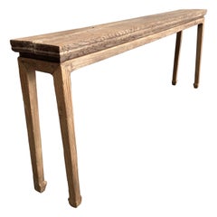 Antique Elm Wood Console Table