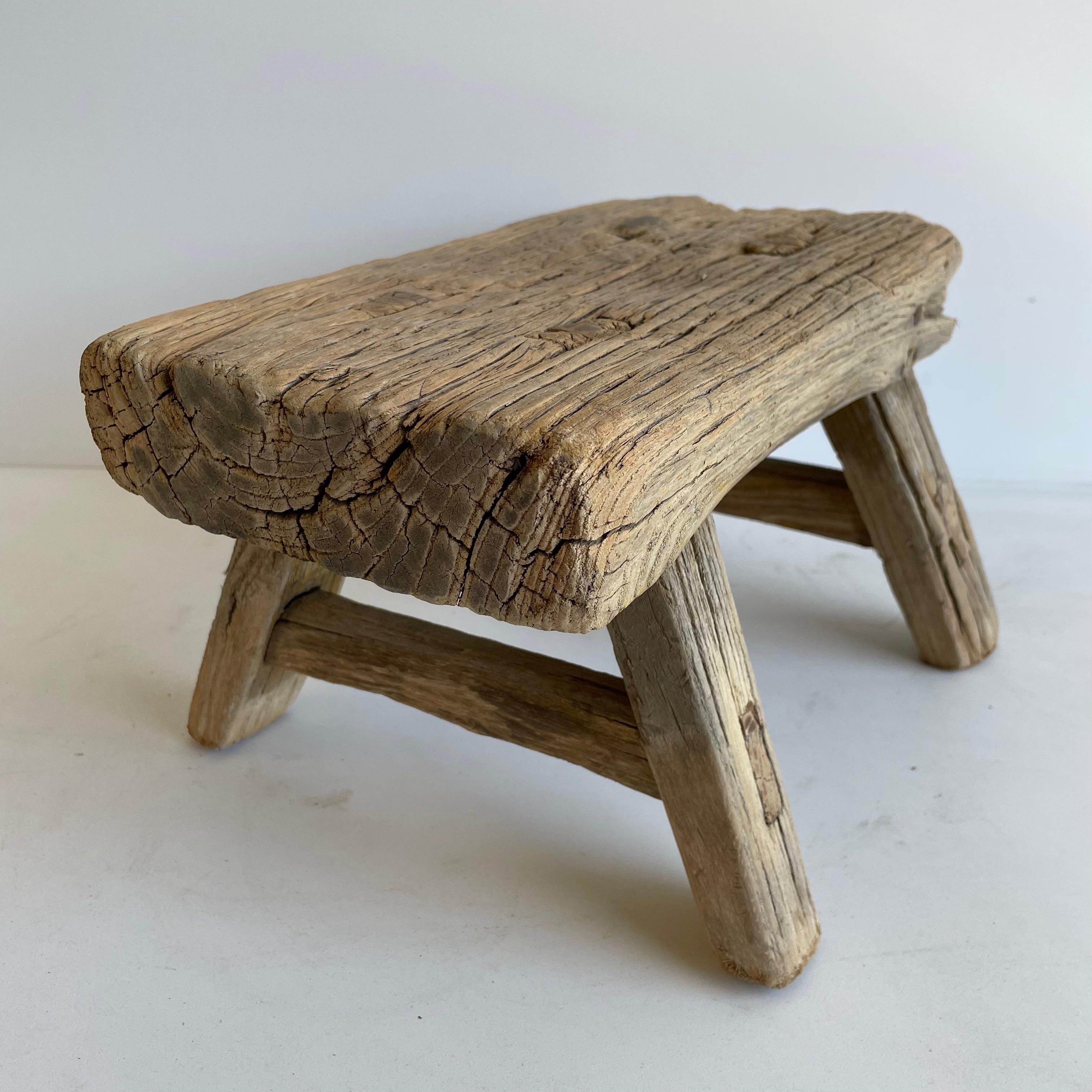 Vintage antique elm wood mini stool
These are the real vintage antique elm wood mini stools! Beautiful antique patina, with weathering and age, these are solid and sturdy ready for daily use, use as a table, stool, drink table, they are great for