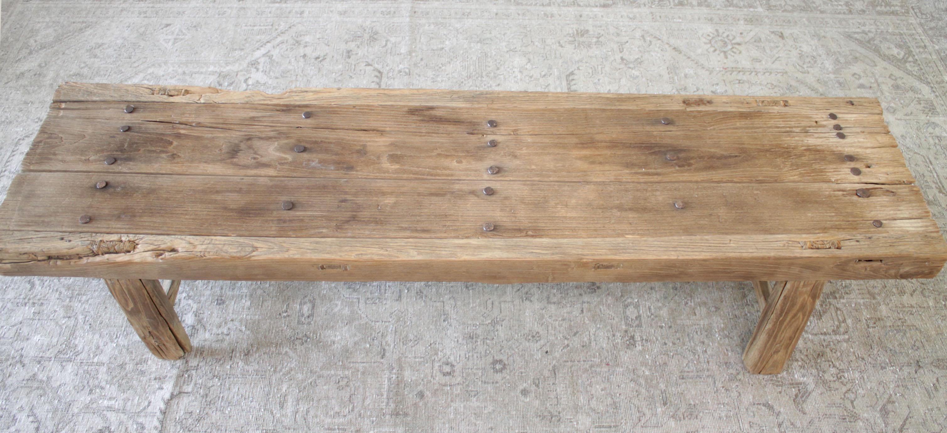 rustic bench coffee table