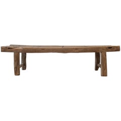 Antique Elmwood Rustic Coffee Table or Bench