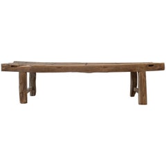 Antique Elmwood Rustic Coffee Table or Bench