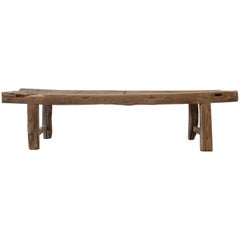 Vintage Elmwood Rustic Coffee Table or Bench