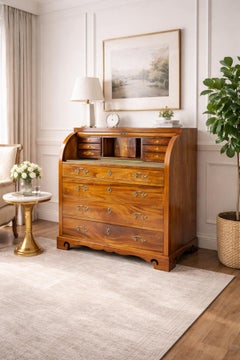 Secrétaire d'antiquités en bois d'orme de 1840