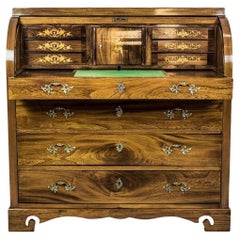 Secrétaire d'antiquités en bois d'orme de 1840