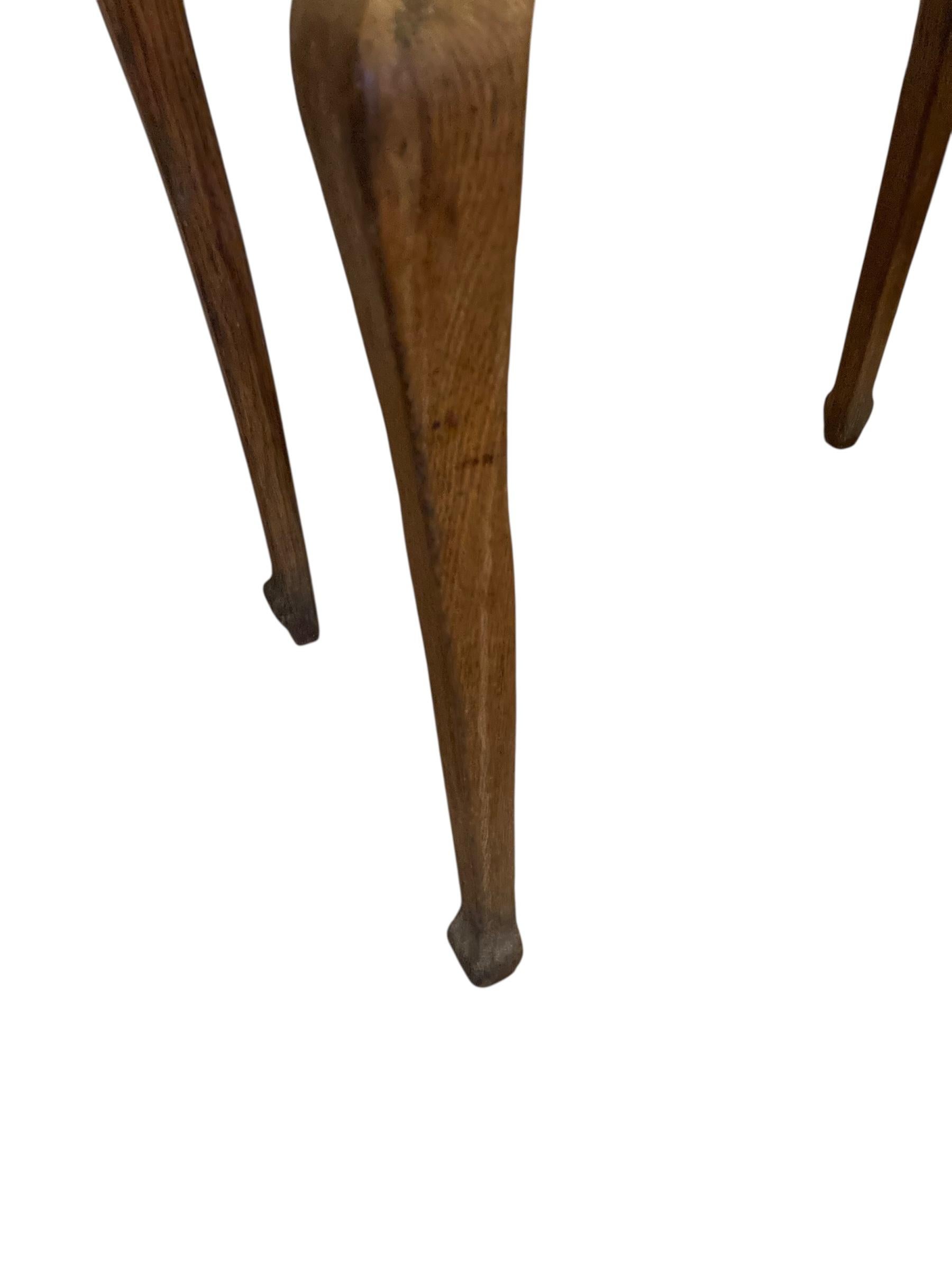 Antique Elm Wood Side or Occassional table early 1900's For Sale 1