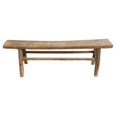 Vintage Elm Wood Skinny Bench