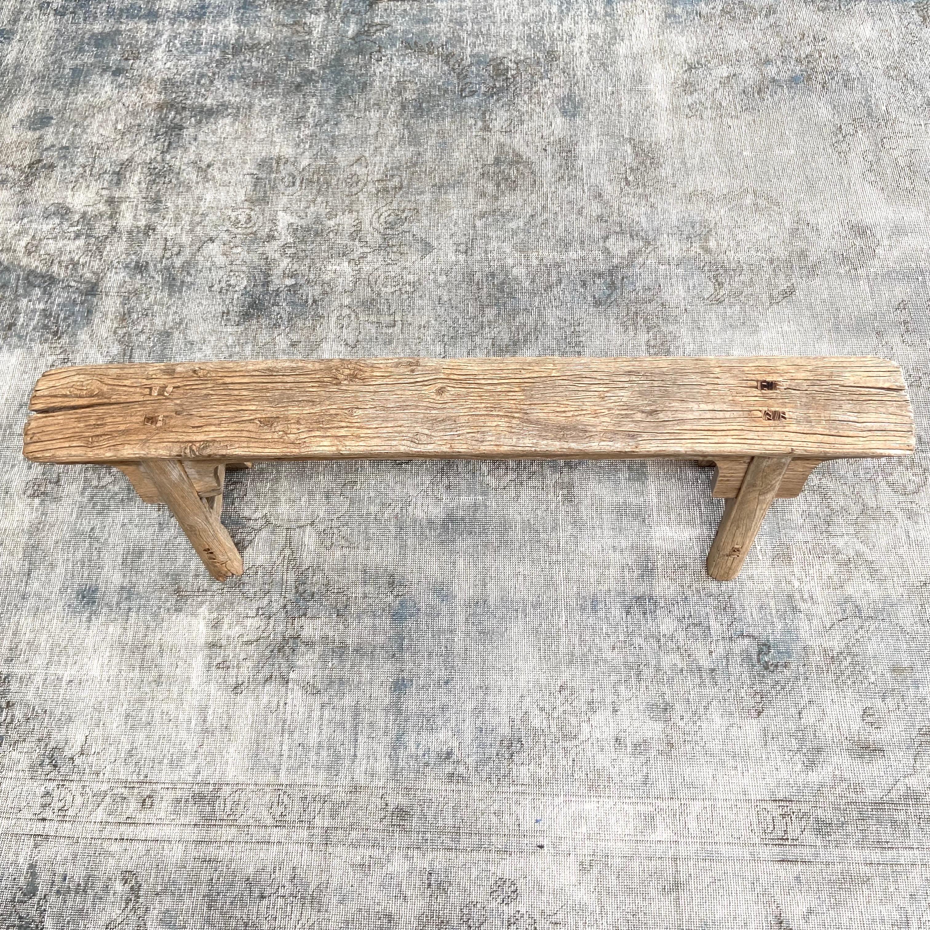 Vintage Antique Elm Wood Bench
These are the real vintage antique elm wood benches! Beautiful antique patina, with weathering and age, these are solid and sturdy ready for daily use, use as as a table behind a sofa, stool, coffee table, they are