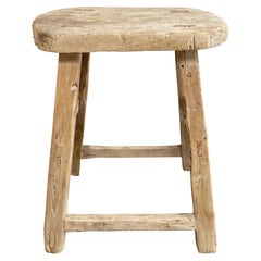 Antique Elm Wood Stool