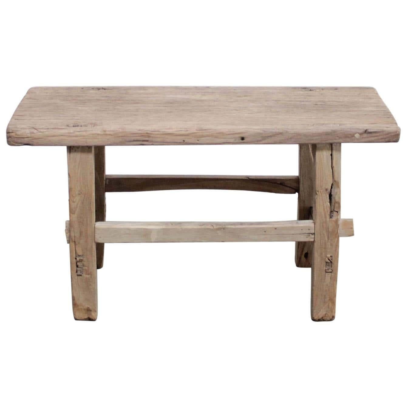 Antique Elmwood Coffee Table For Sale 1