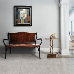 Antique Embossed Bentwood Bench Attributed to Jacob and Josef Kohn