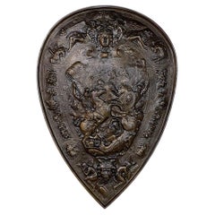 Antique Embossed Brass Decorative Wall Shield