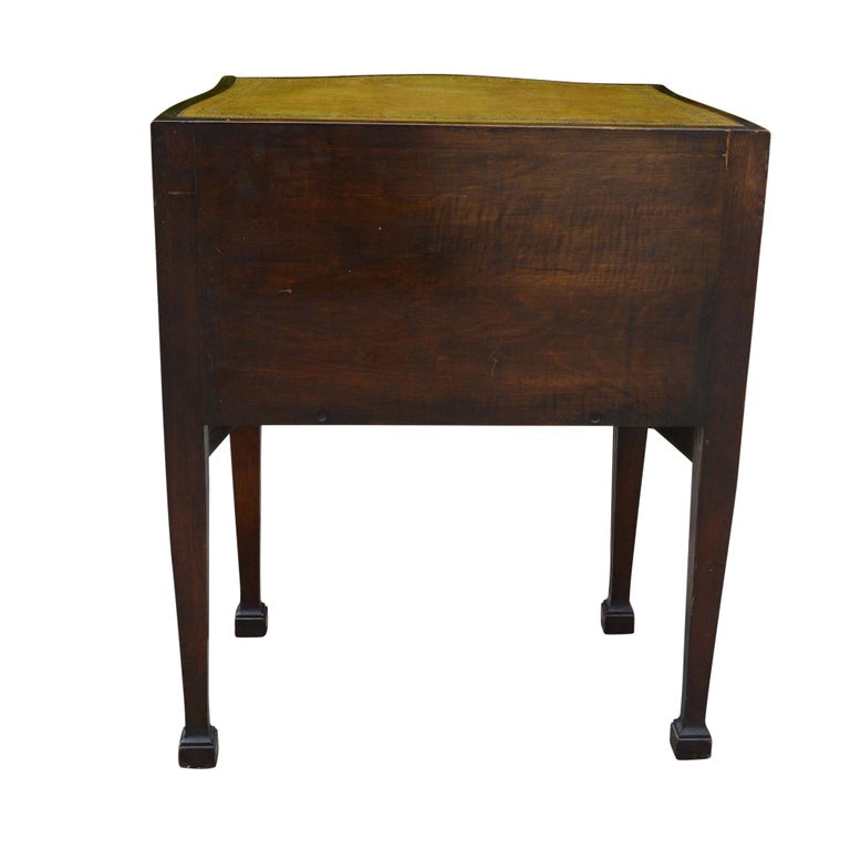 Antique Embossed Leather Top End Table at 1stDibs
