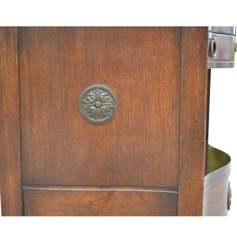 Antique Embossed Leather Top End Table at 1stDibs