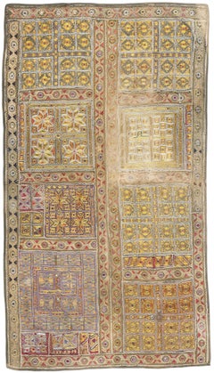 Antique Embroidered Banjara Zari Indian Handwoven Silk Textile