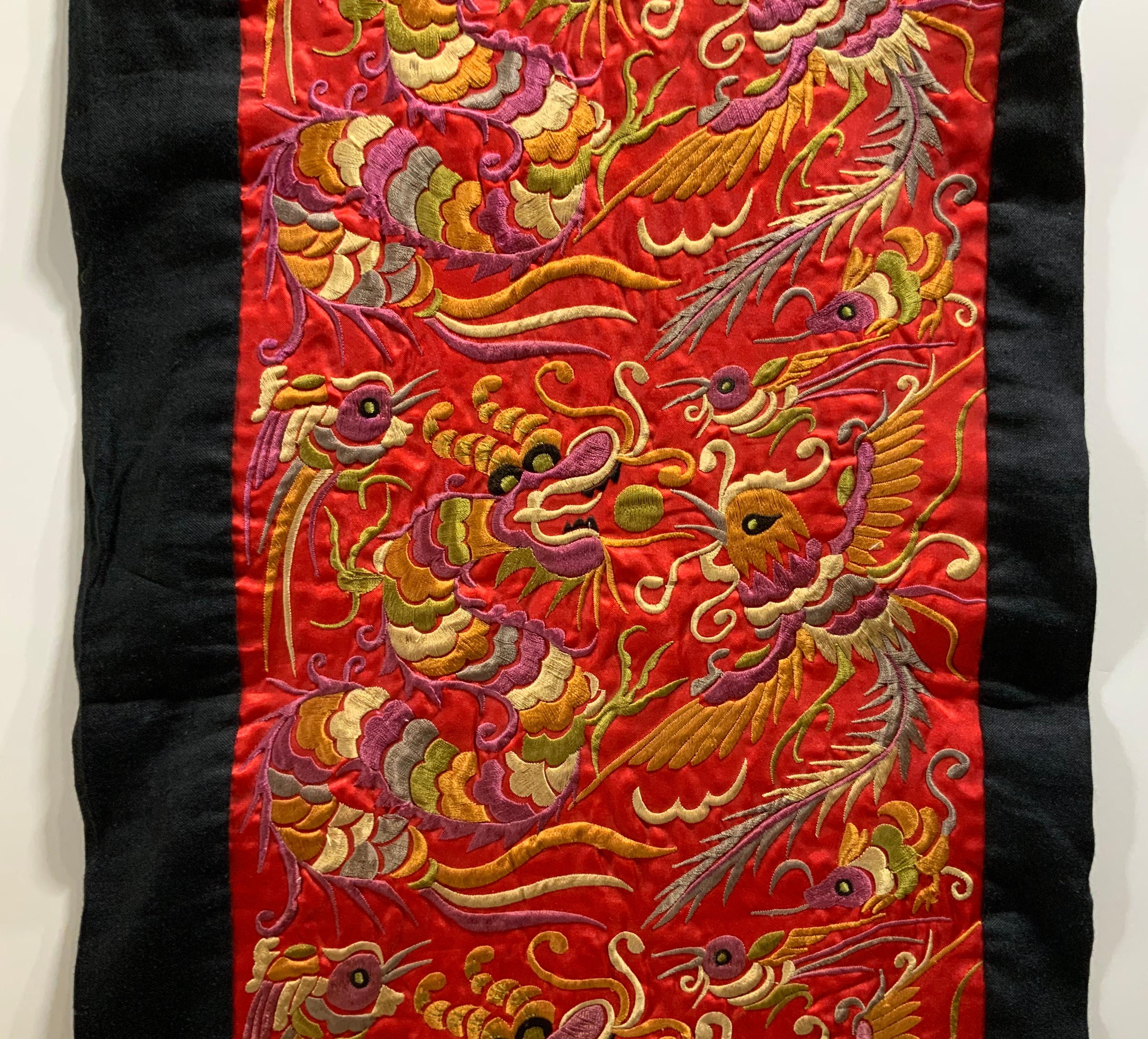 it is a large elaborately embroidered wall hanging made in kyrgyzstan and kazakhstan