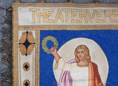 Antique Tapestry Embroidered Flag – Theaterverein Concordia Haaren (1902) N 1581