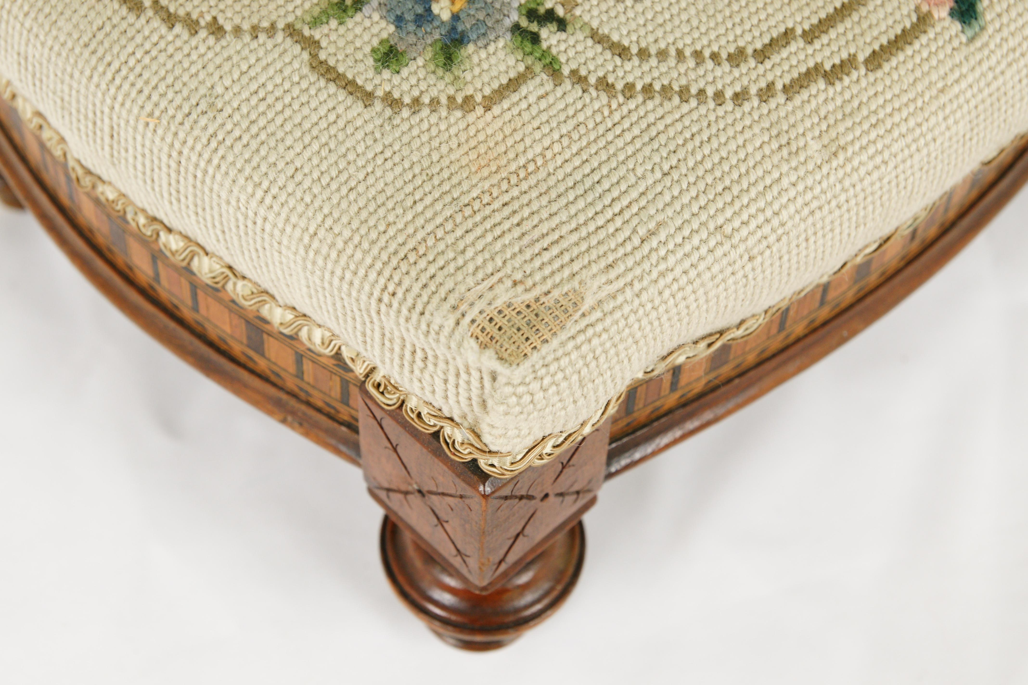 embroidered foot stool