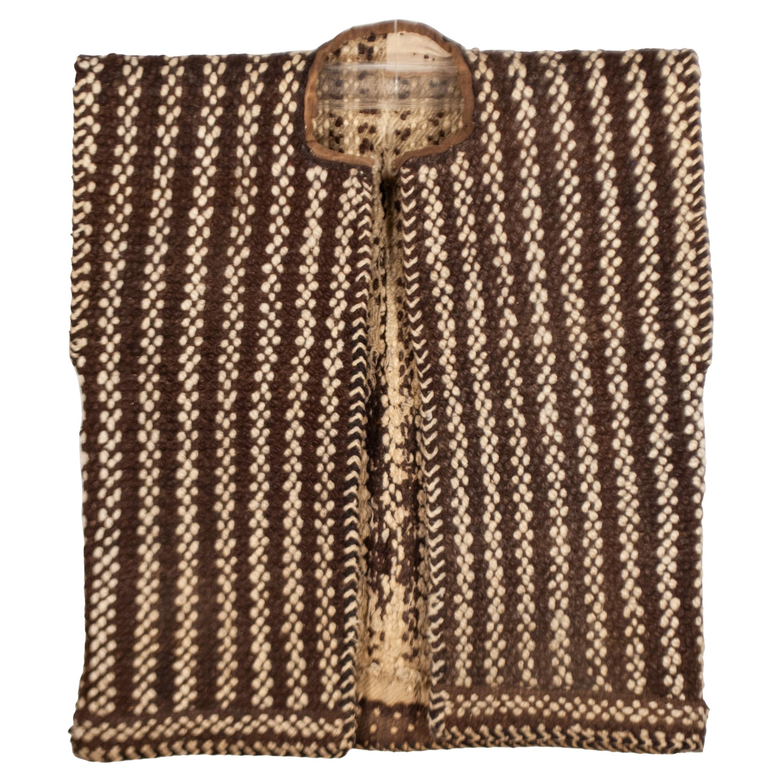 Antico gilet da pastore nomade ricamato, Tibet