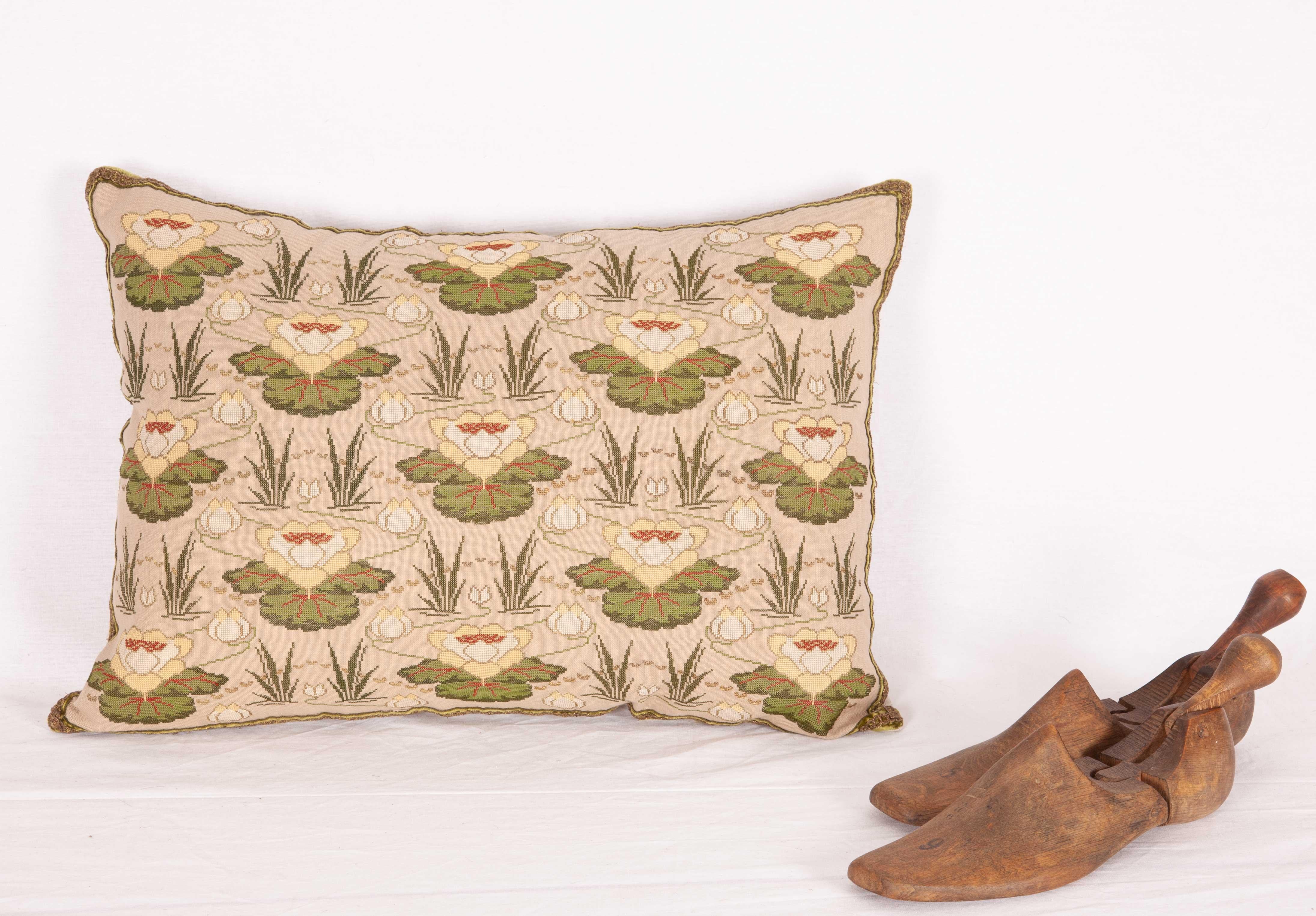 Silk Antique Embroidered Pillow from Eastern Europe, Bulgaria, Early 20th Century For Sale