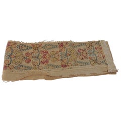 Antique Embroidered Turkish Textile Fragment