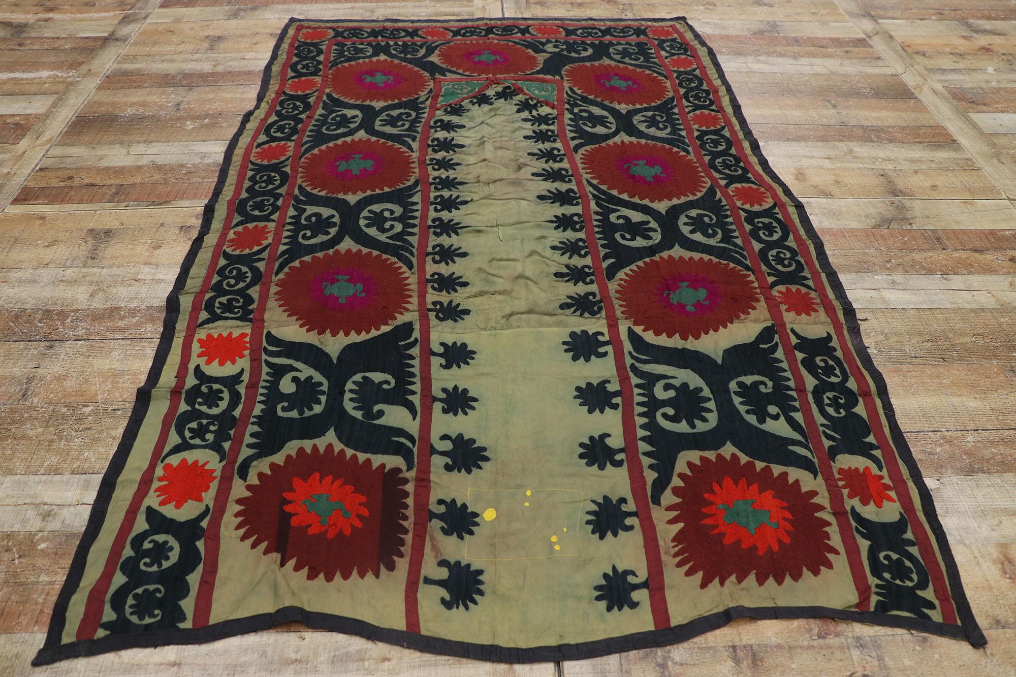 Tejido Suzani Bordado Antiguo Uzbekistán en venta 1