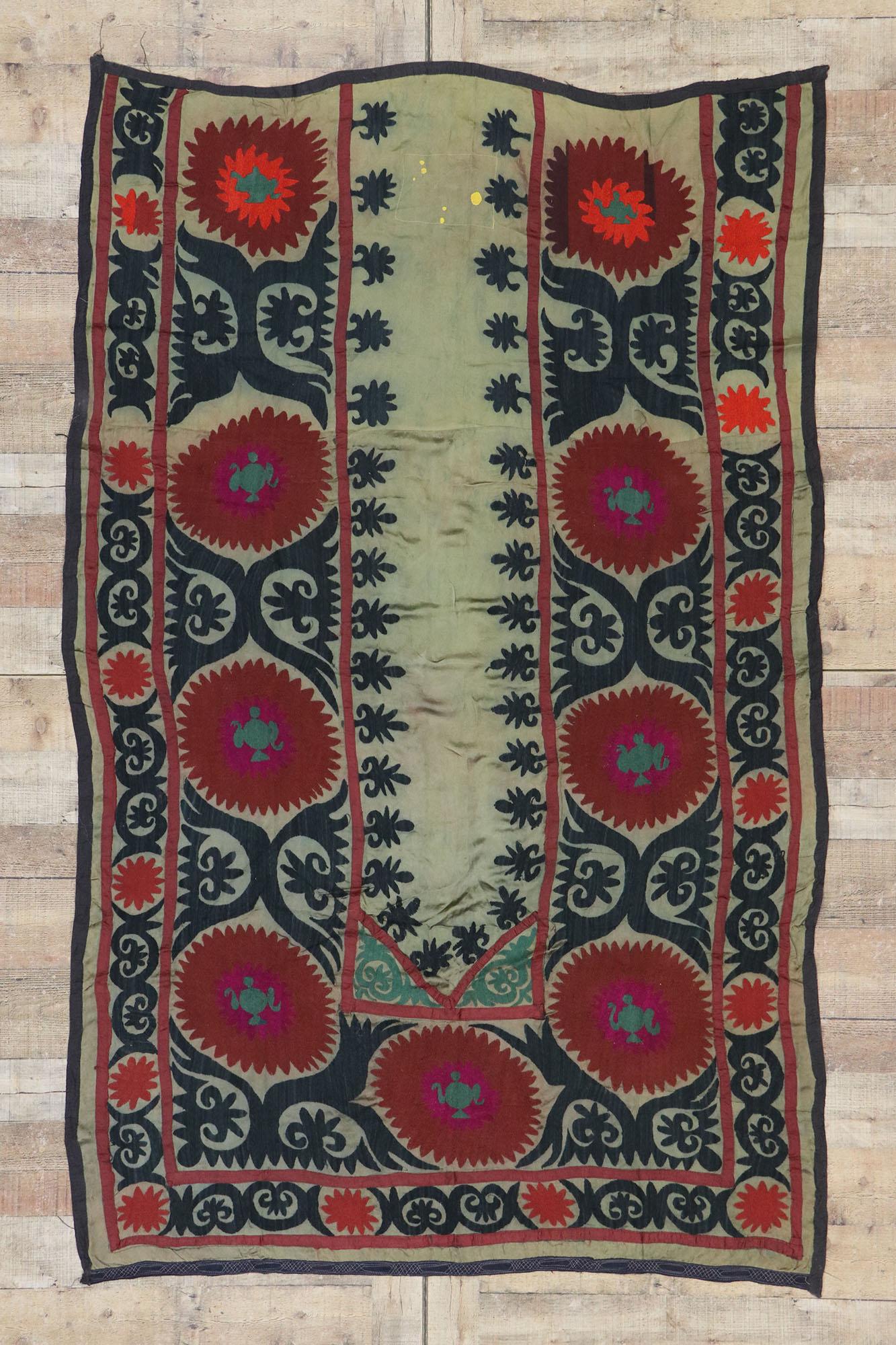Tejido Suzani Bordado Antiguo Uzbekistán en venta 2