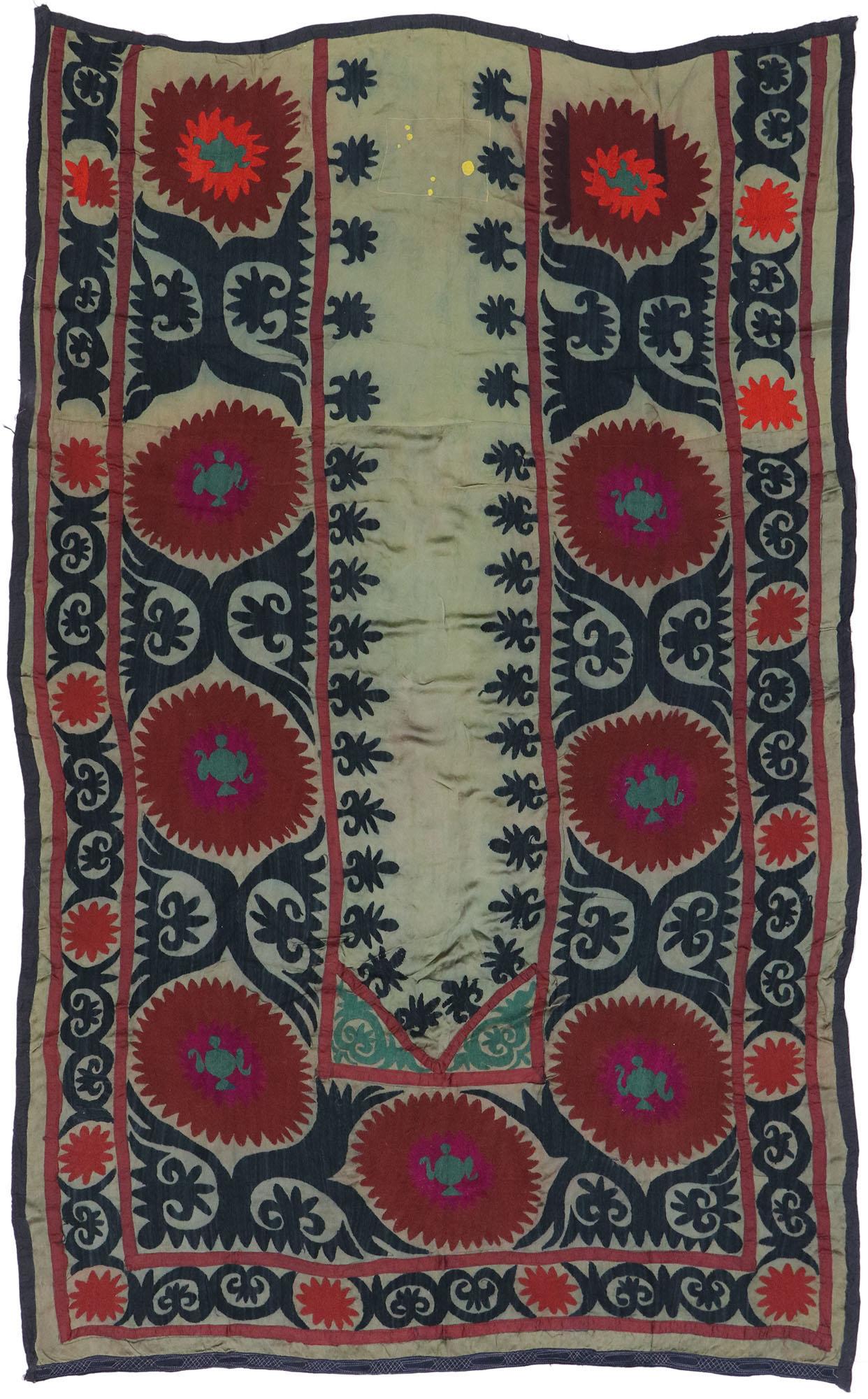 Tejido Suzani Bordado Antiguo Uzbekistán en venta 3