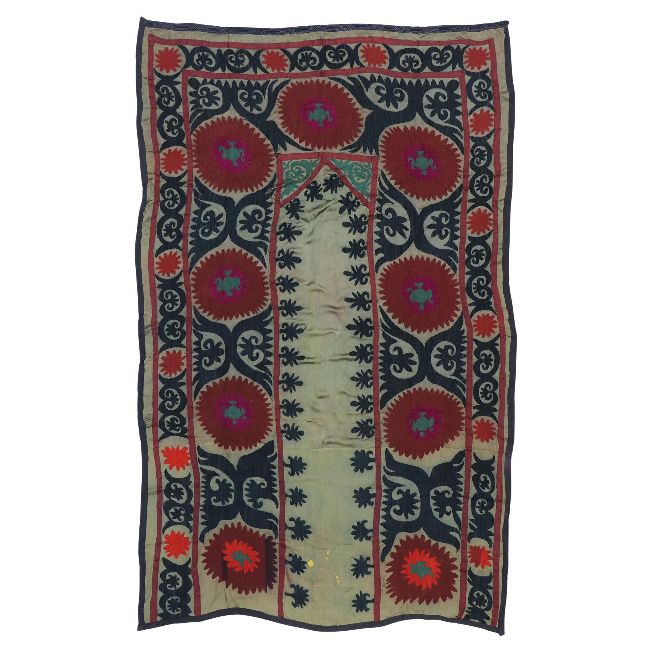 Tejido Suzani Bordado Antiguo Uzbekistán