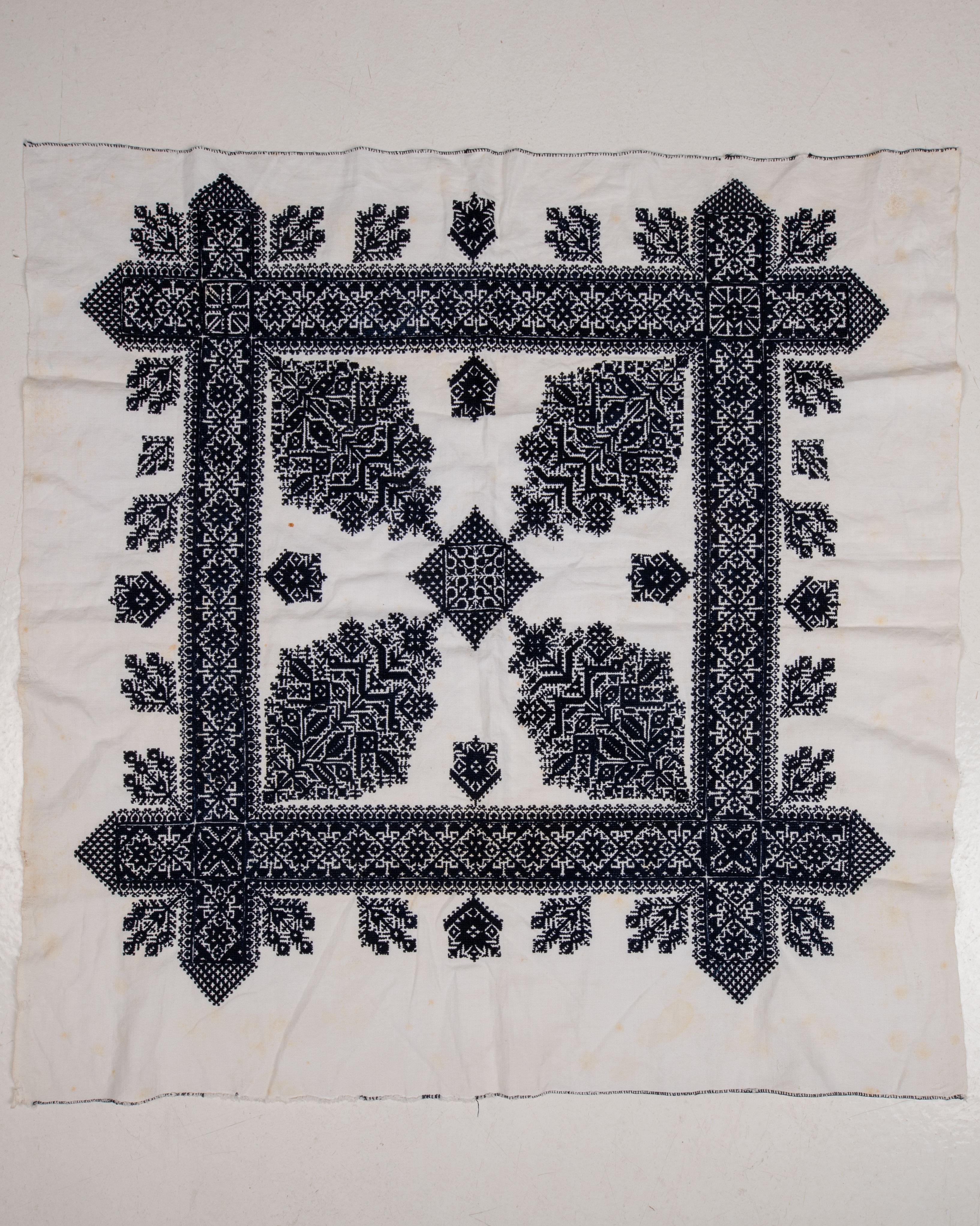 Fez embroidery was among the most sophisticated textile arts of Morocco, practiced by women in domestic settings and highly prized as part of marriage furnishings. The geometric patterning resonates with Andalusian and Islamic artistic traditions,