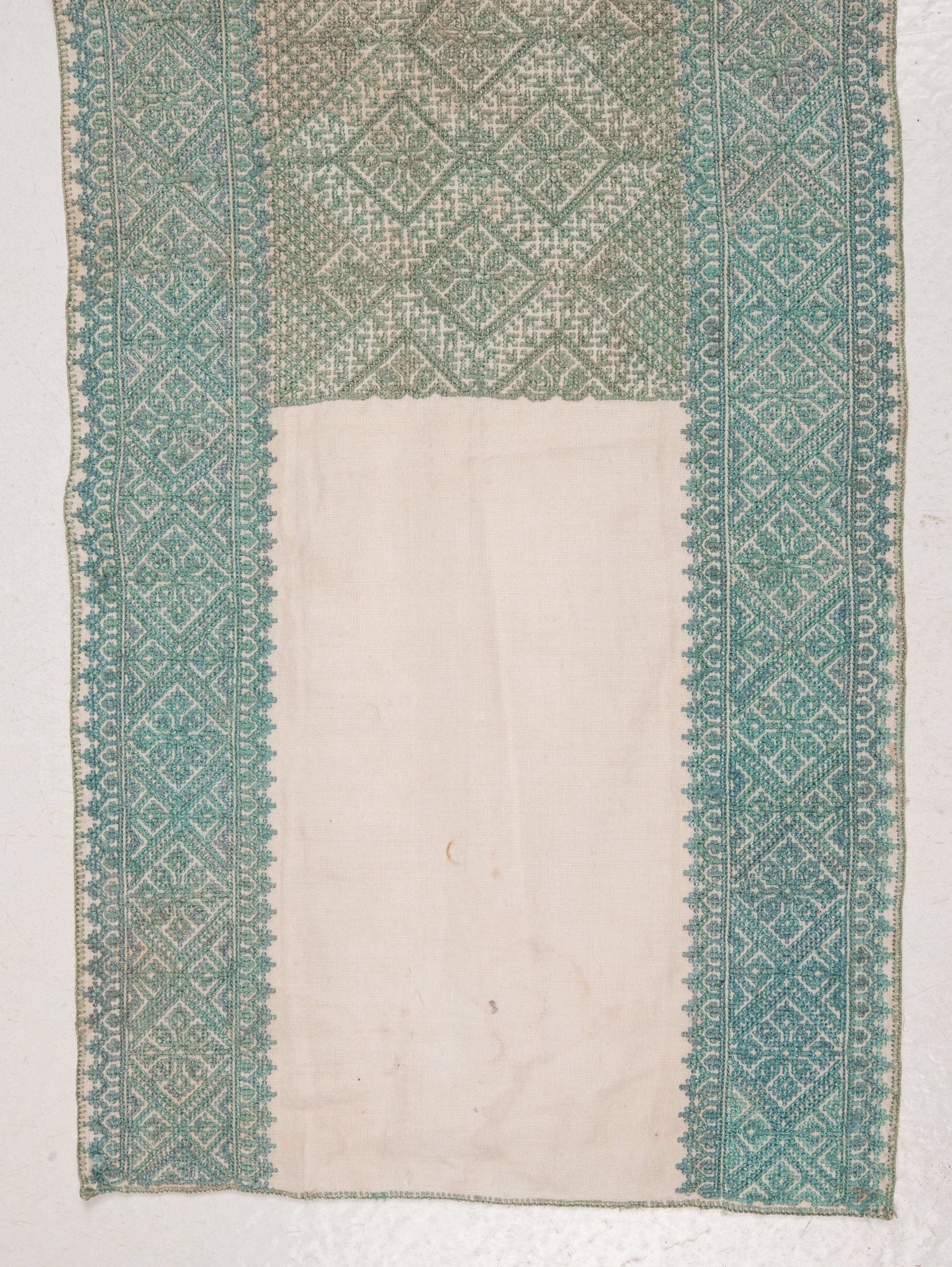 Folk Art Antique Embroidery from Fez Morocco, Early 20th Century. For Sale